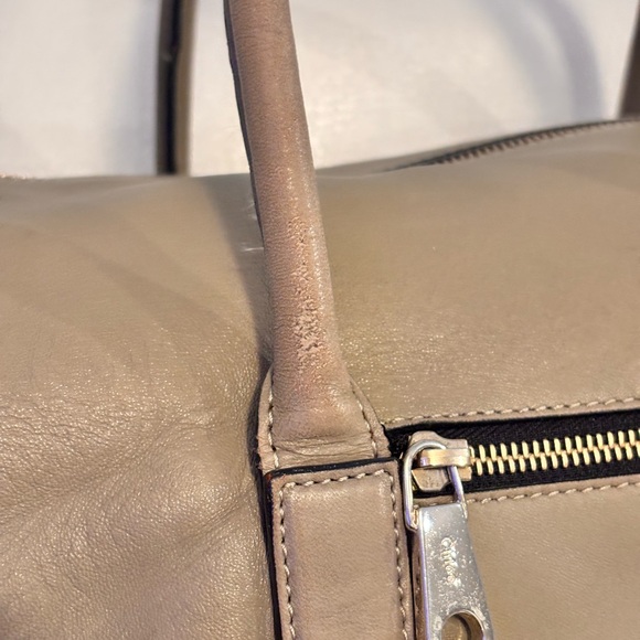 Chloé Madeleine Taupe Smooth Leather Medium Size Boston Duffle Bag - Picture 6 of 14